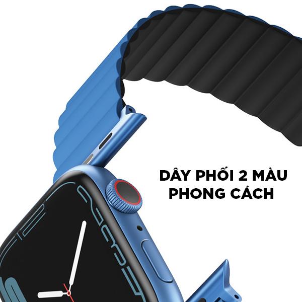 Dây Đeo UNIQ Revix Reversible Magnetic Silicone Strap (42/44/45mm) Chính Hãng