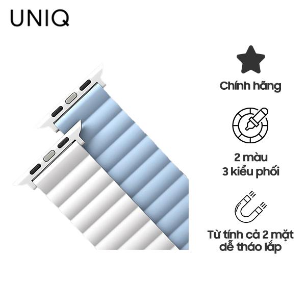 Dây Đeo UNIQ Revix Reversible Magnetic Silicone Strap (42/41/40mm) Chính Hãng