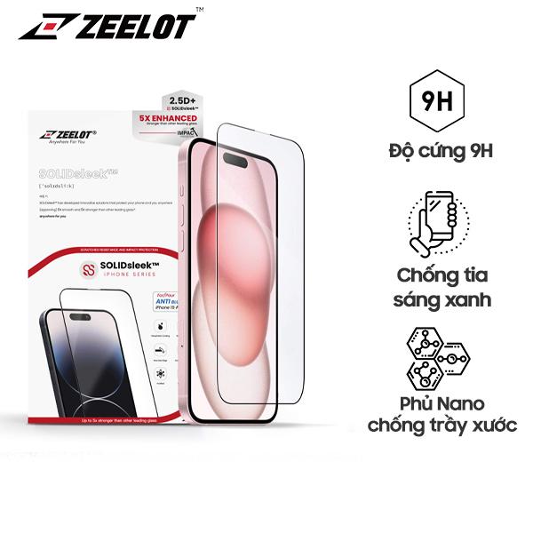 Miếng Dán Cường Lực Chống Ánh Sáng Xanh Solidsleek Zeelot cho iPhone 16 Series