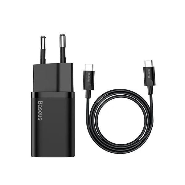 Bộ Sạc Baseus Palm 1C 20W US Kèm Cáp Sạc Chính Hãng