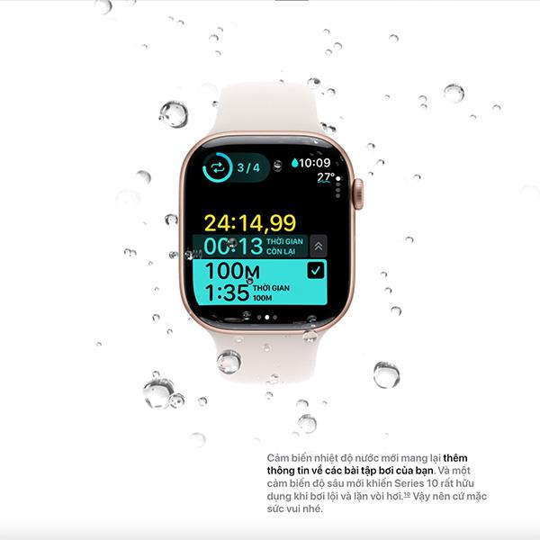 Apple Watch Series 10 42mm GPS Viền Nhôm Dây Cao Su Chính Hãng VN/A