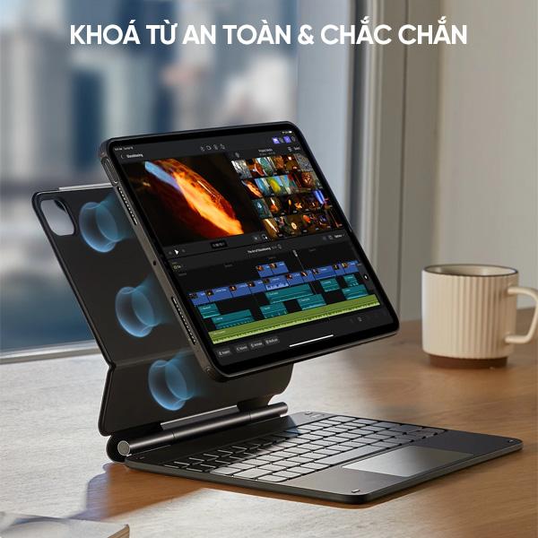 Bao Da Kèm Bàn Phím ESR 360° Cho IPad Air 11" M4/M3/M2 (2026/25/24) | Air 5 | Air 4 | Pro 11" (2021/20/18)
