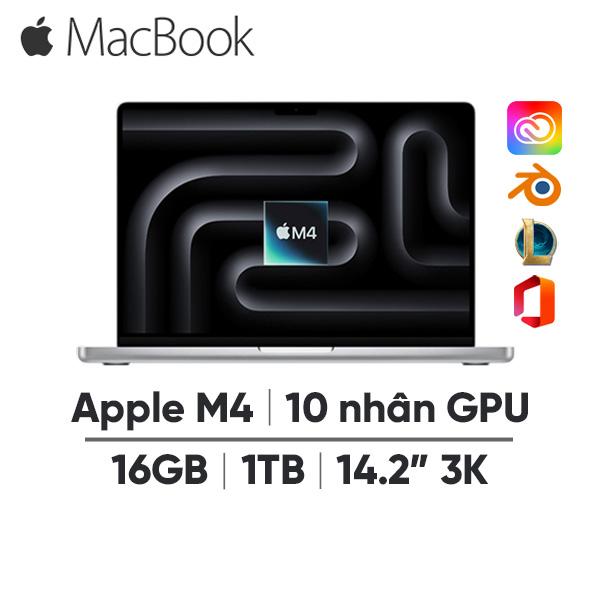 MacBook Pro M4 14 Inch 10 CPU 10 GPU (16GB/1TB) | Chính Hãng Apple Việt Nam