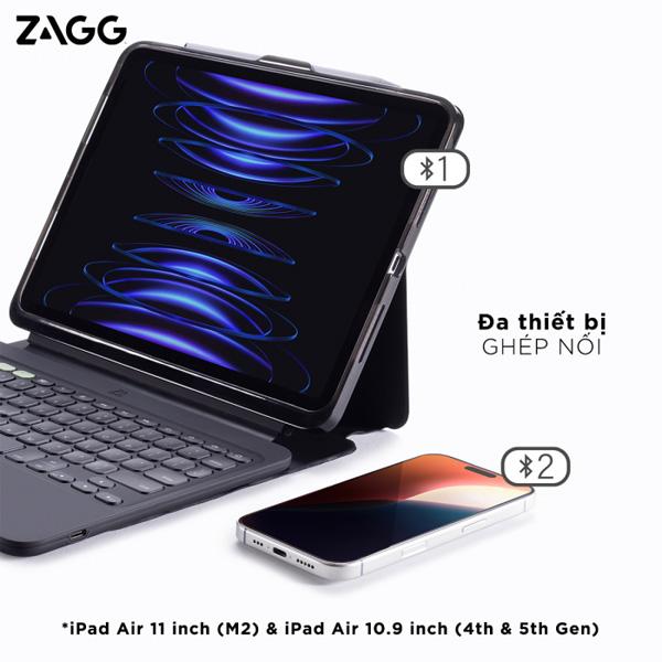 Bao Da Kèm Bàn Phím ZAGG Pro Keys 2 iPad Air M4/M3/M2 (2026/25/24) 11 inch Chính Hãng