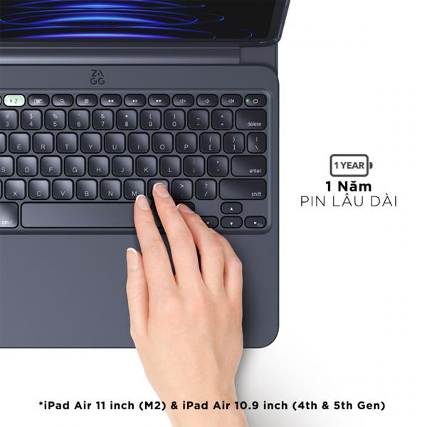 Bao Da Kèm Bàn Phím ZAGG Pro Keys 2 iPad Air M4/M3/M2 (2026/25/24) 11 inch Chính Hãng