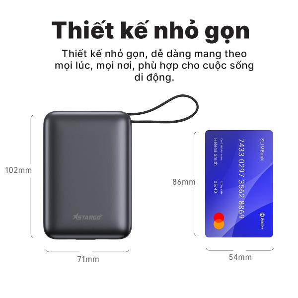 Pin Sạc Dự Phòng Stargo Star X2 20000mAh 22.5W Chính Hãng