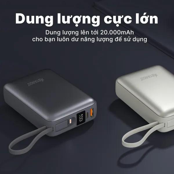 Pin Sạc Dự Phòng Stargo Star X2 20000mAh 22.5W Chính Hãng