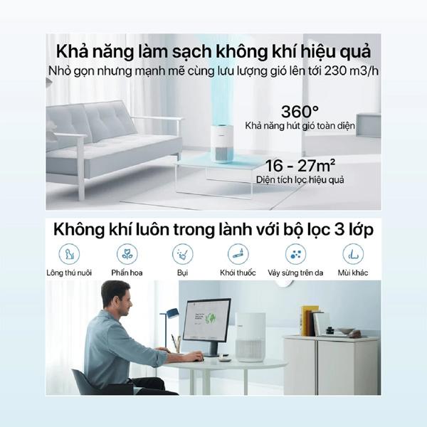 Máy Lọc Không Khí Xiaomi Smart Air Purifier 4 Compact EU Chính Hãng
