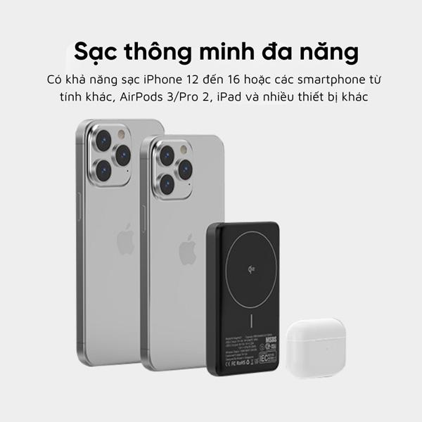Pin Sạc Dự Phòng Mazer MagAir21 10000mAh 15W Chính Hãng