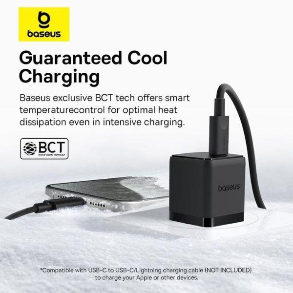 Bộ Sạc Baseus Palm 1C 20W US Kèm Cáp Sạc Chính Hãng