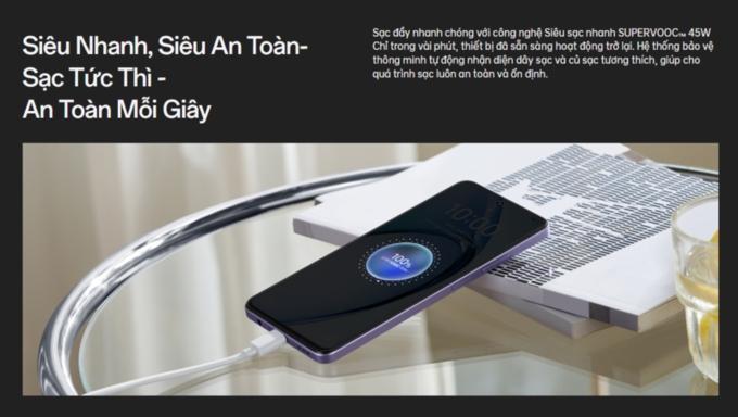 Si&ecirc;u sạc nhanh SUPERVOOC&trade; 45W