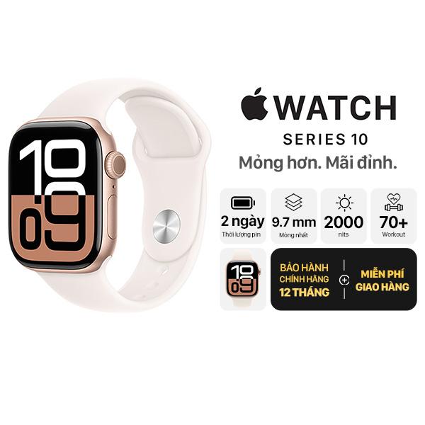 Apple Watch Series 10 42mm GPS Viền Nhôm Dây Cao Su Chính Hãng Apple Việt Nam