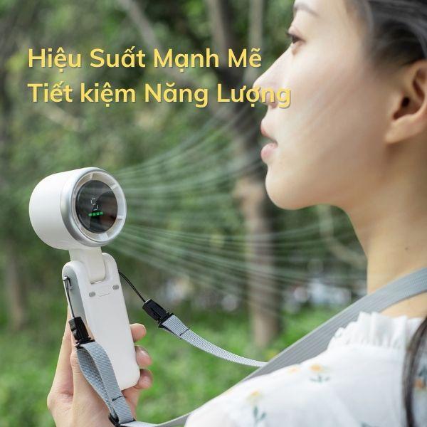 Quạt Mini Cầm Tay AOSIMAX Mini Foldable Turbo N607 3600mAh Chính Hãng 