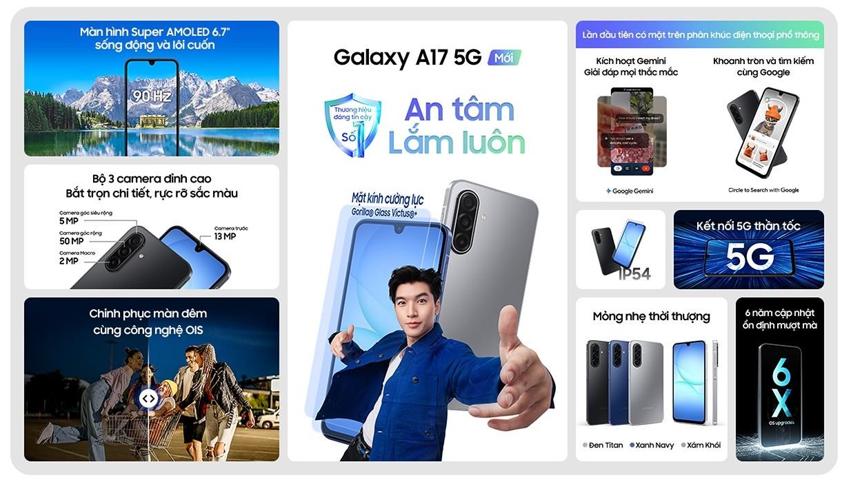 Samsung Galaxy A17 5G 8GB/128GB Chính Hãng