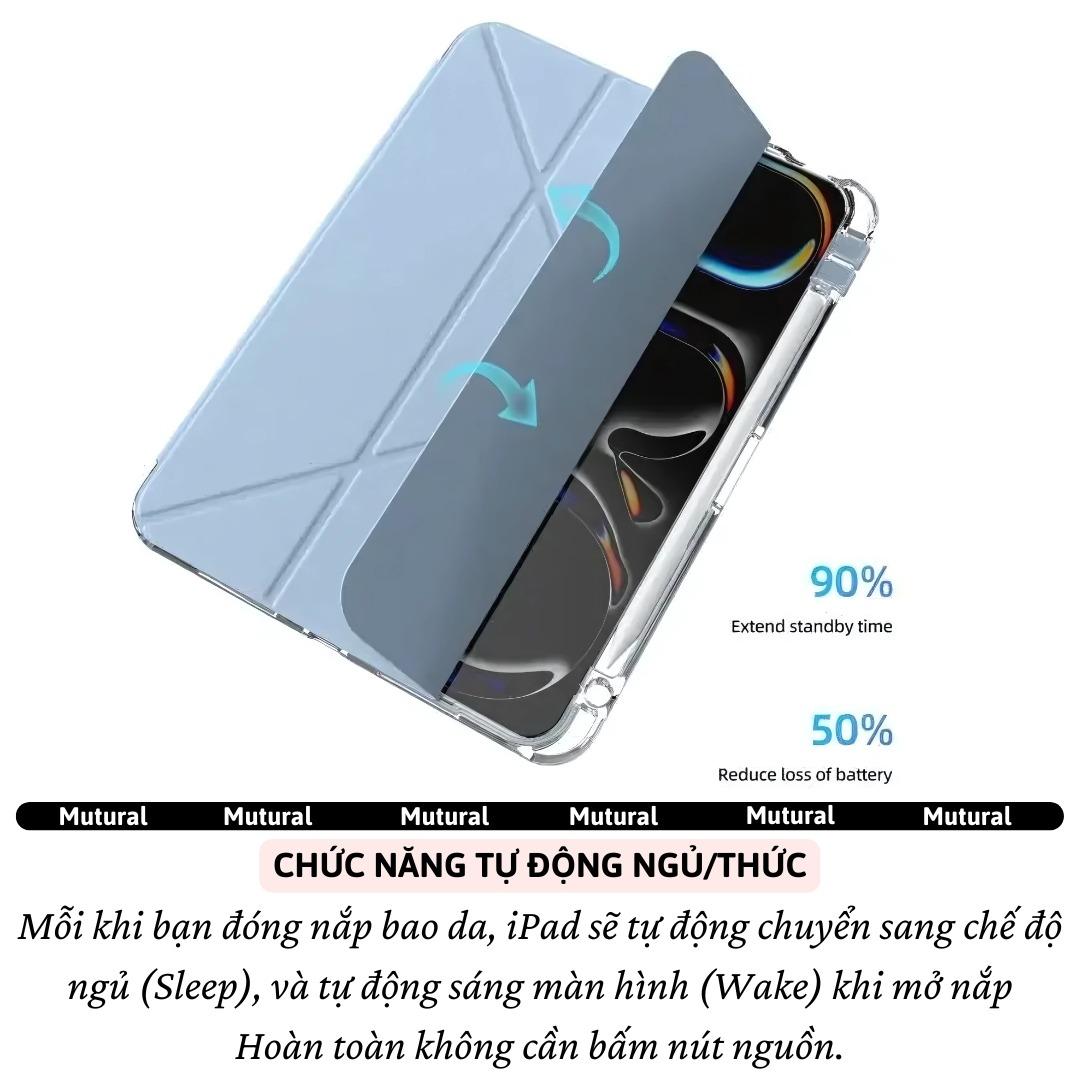 Bao Da MUTURAL Clear Pro Cho iPad Gen 10 | Gen 11 10.9 Inch Chính Hãng