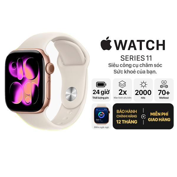 Apple Watch Series 11 42mm GPS Viền Nhôm Dây Cao Su Chính Hãng Apple Việt Nam