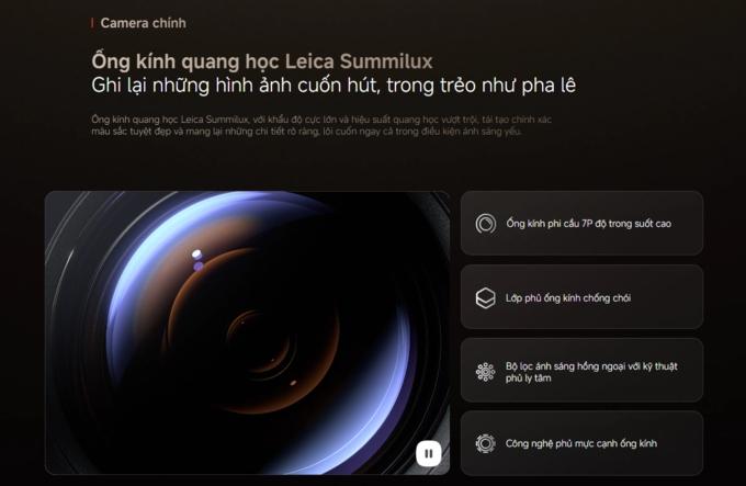 Ống k&iacute;nh quang học Leica Summilux