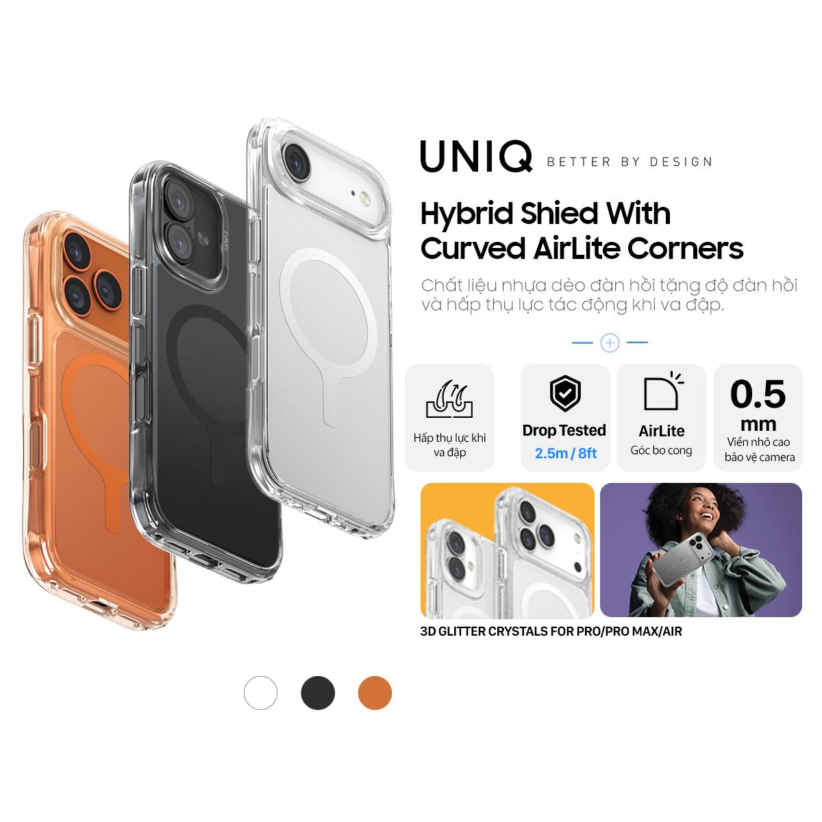 Ốp Lưng UNIQ Hybrid Magclick Charging Lifepro Xtreme Cho iPhone 17 Pro