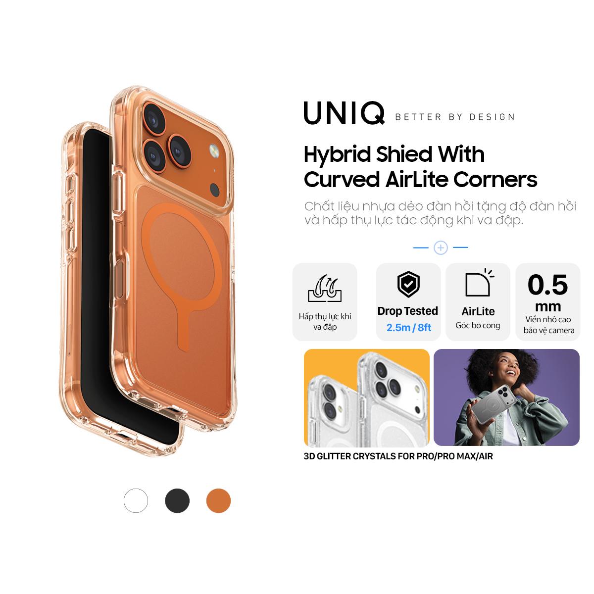 Ốp Lưng UNIQ Hybrid Magclick Charging Lifepro Xtreme Cho iPhone 17 Promax