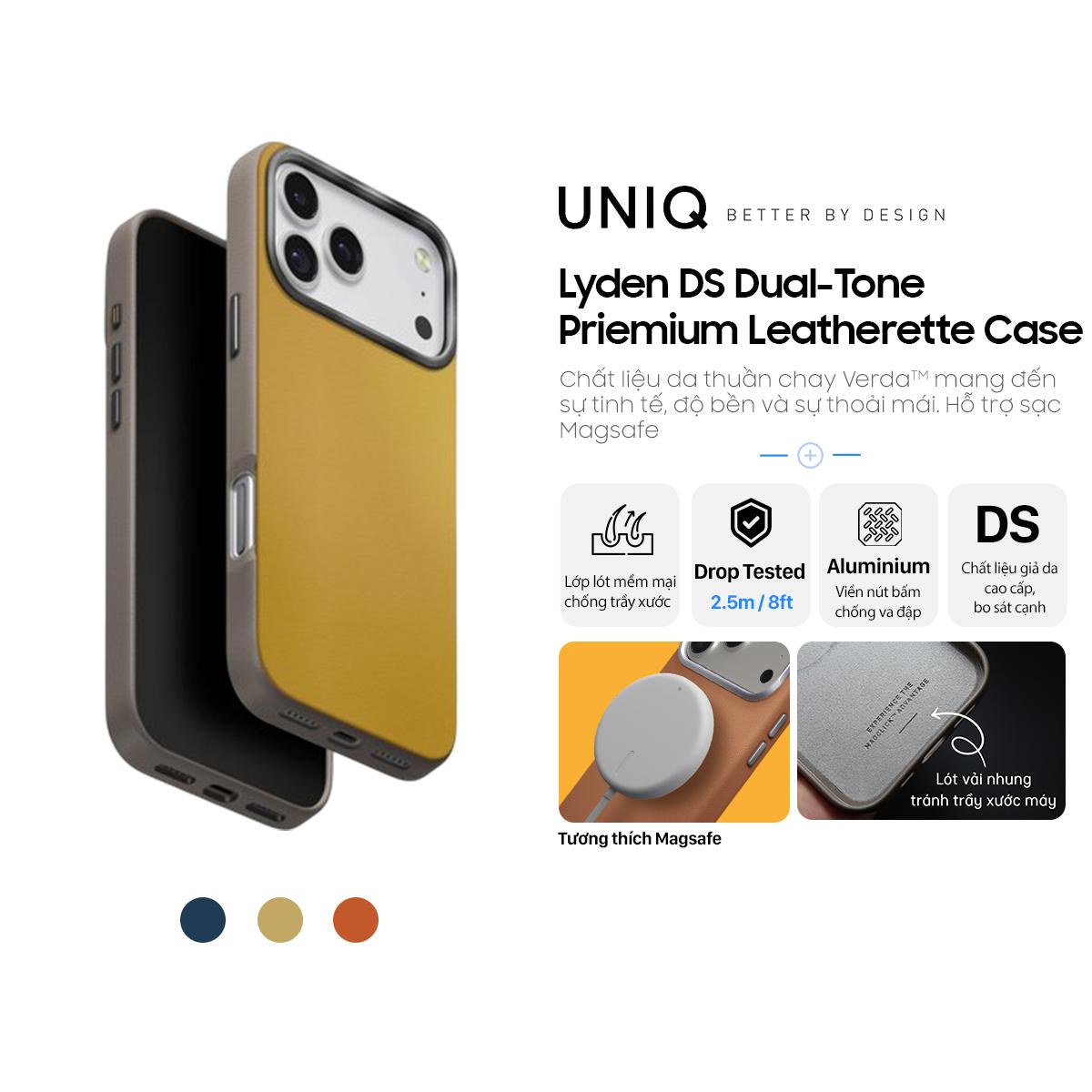 Ốp Lưng UNIQ Hybrid Magclick Charging Lyden Cho iPhone 17 Promax