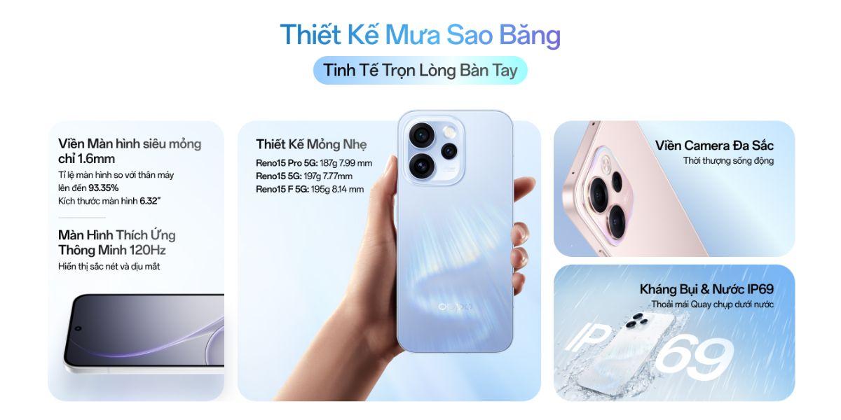 Oppo Reno15 5G 12GB/256GB Chính Hãng