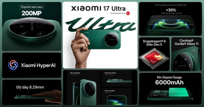Xiaomi 17 Ultra 5G 16GB/512GB Chính Hãngg