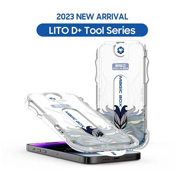 Miếng Dán Cường Lực LITO D+ ESD Trong Suốt Kèm Khung Trợ Dán Cho iPhone