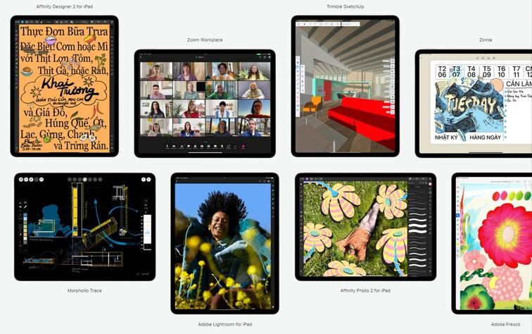 hệ sinh thái ứng dụng trên ipad air 6