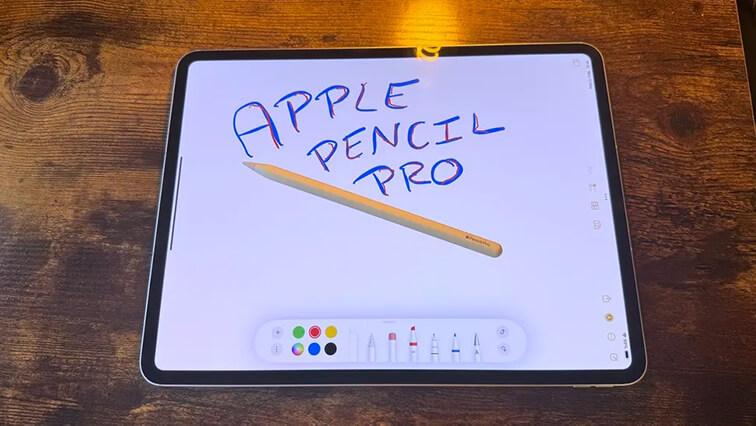 điều chỉnh công cụ trên apple pencil pro