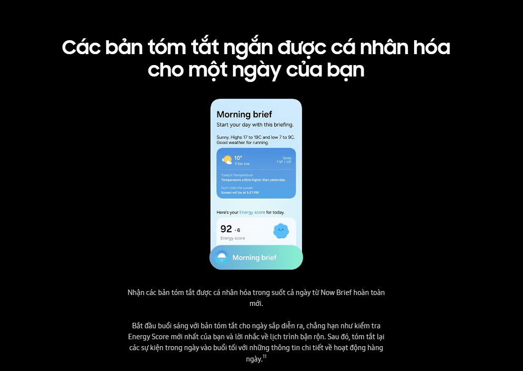 Tính năng Now brief