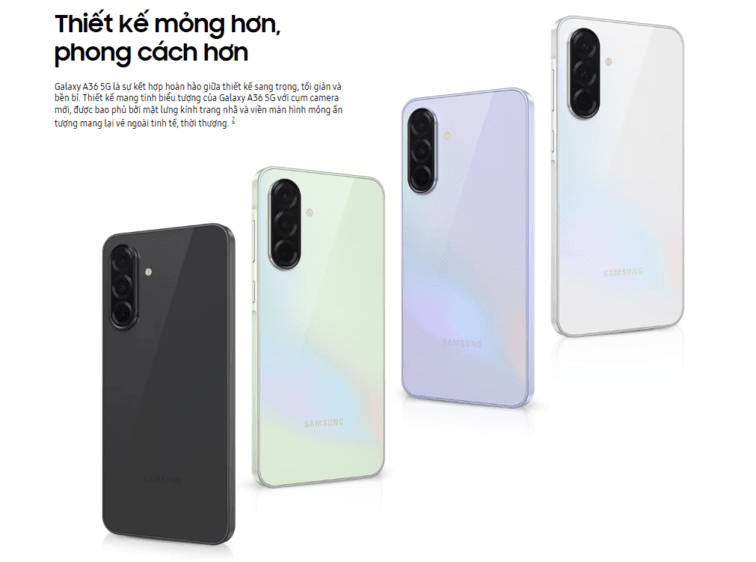 thiết kế Samsung A36