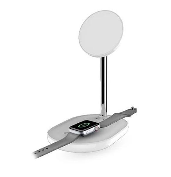 Đế Sạc Không Dây Mazer 2 in 1 15W Infinite Boost Mag DESK Trio Hybrid Chính Hãng