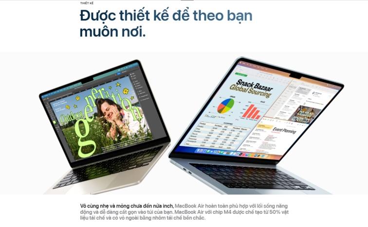 Giá Macbook Air 13 inch M4