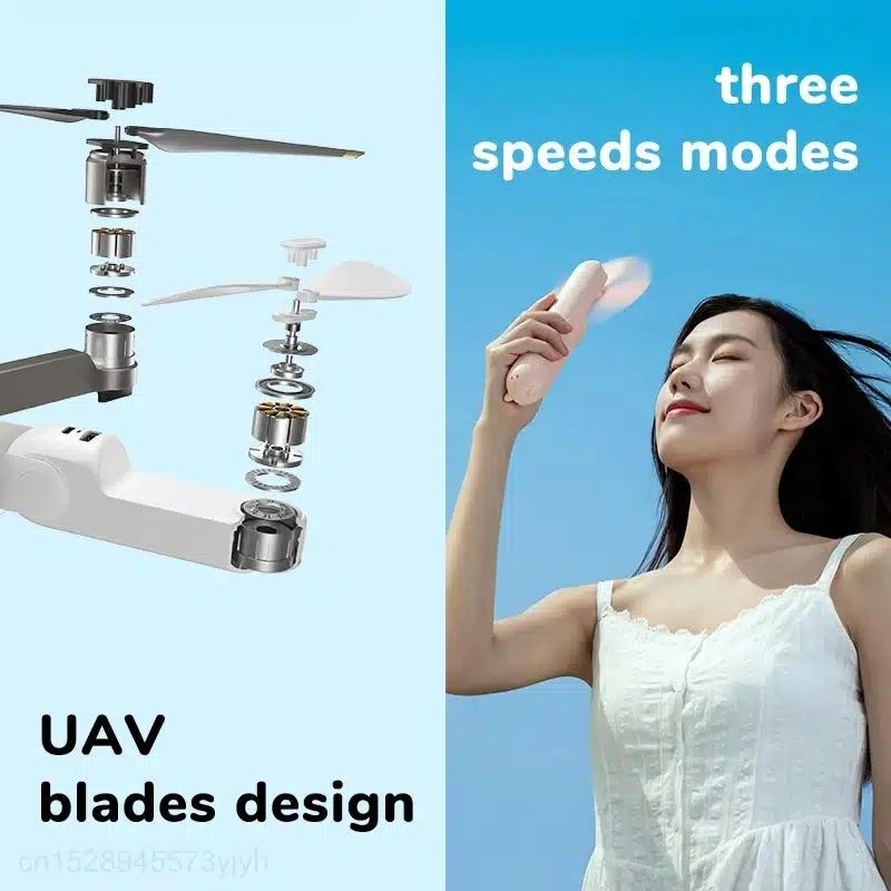 Quạt cầm tay mini Jisulife F8X 3 tốc độ gió