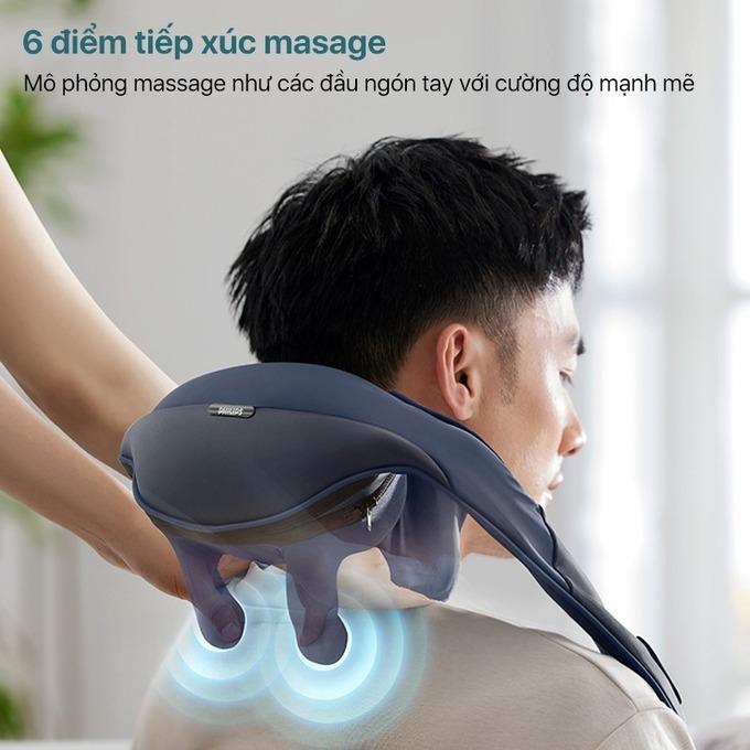 6 điểm tiếp xúc ôm sát, massage chuẩn xác vùng vai cổ