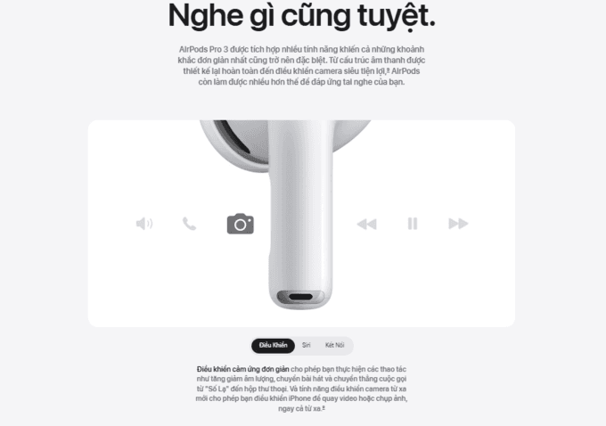 Điều khiển cảm ứng và Siri thông minh