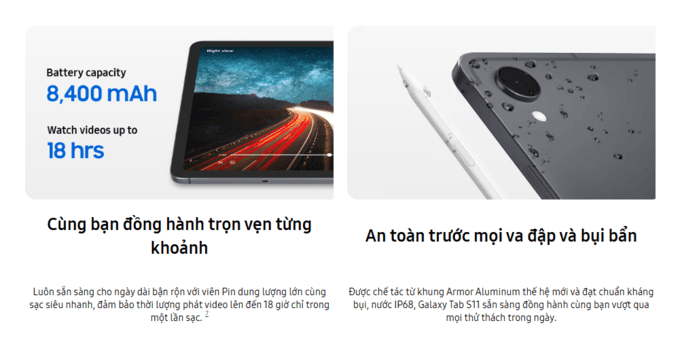 Pin phát video liên tục đến 18 giờ