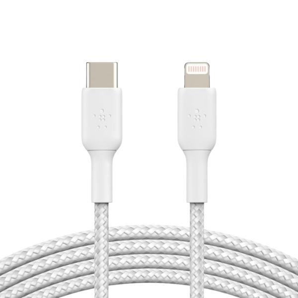 Cáp BELKIN Type-C To Lightning MFI 30W 1m Vỏ Dù (CAA004)