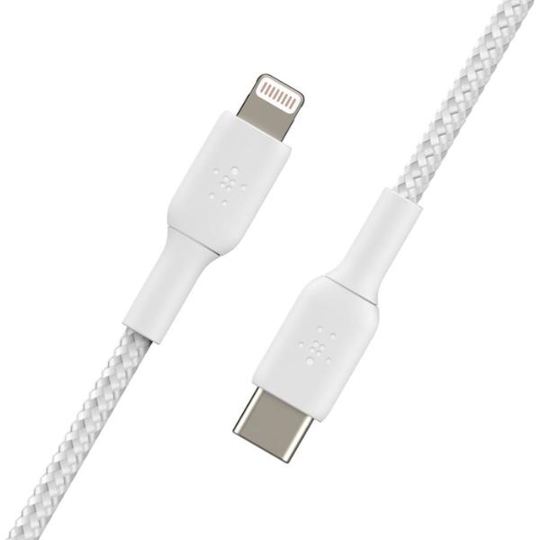 Cáp BELKIN Type-C To Lightning MFI 30W 1m Vỏ Dù (CAA004)