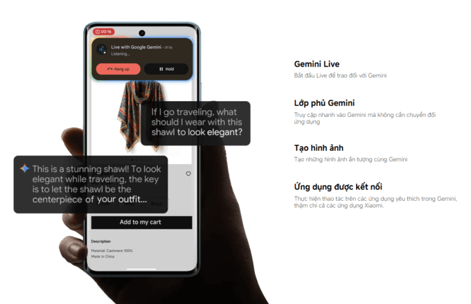 Trải nghiệm AI với Gemini thông minh