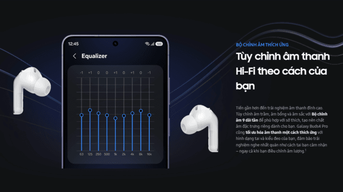 âm thanh trên Galaxy Buds4 Pro
