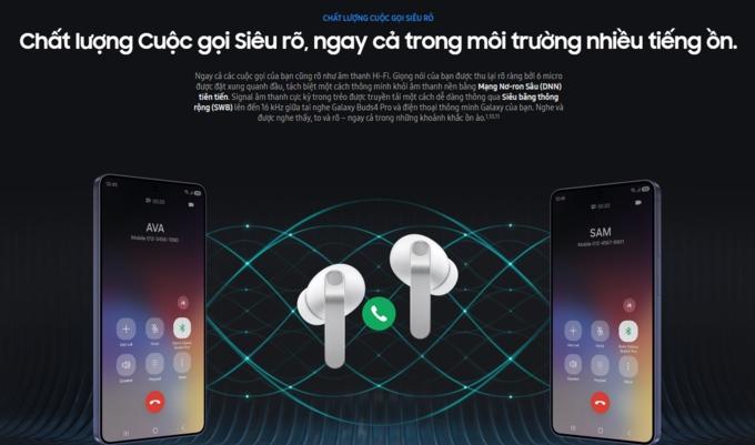 chất lượng cuộc gọi trên Galaxy Buds4 Pro
