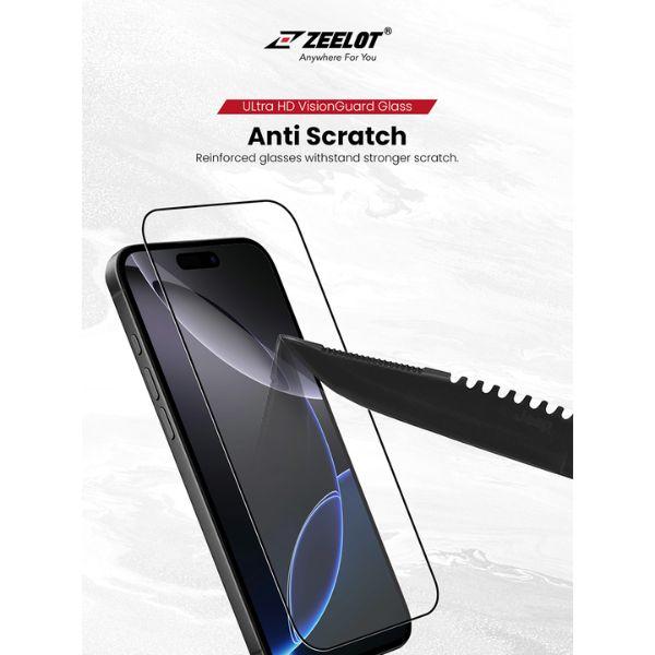 Miếng Dán Cường Lực ZEELOT Kèm Khung Trợ Dán iPhone