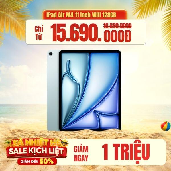 iPad Air M4 11 inch 2026 Wifi 128GB | Chính Hãng Apple Việt Nam